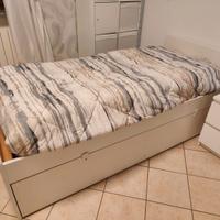 Letto Ikea SLÄKT con letto estraibile e 2 cassetti