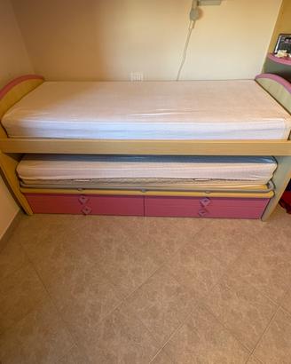 Letto salvaspazio estraibile Giessegi + materassi