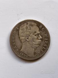 Lire 5 1879 Umberto I Re d’Italia