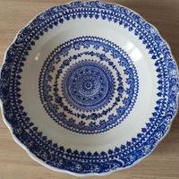 Piatto fondo bianco e blu