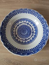 Piatto fondo bianco e blu