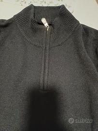 Maglione mezza zip ,nero,Ungaro,tg 52