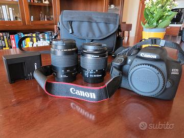 Kit Canon EOS 2000D + 2 Obiettivi +borsa