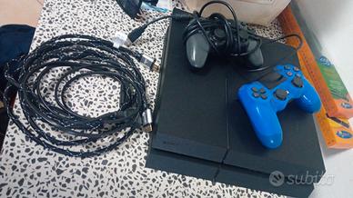 psx4 con 15 giochi due joy pad e cablaggio