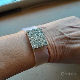 Bracciale  in gomma con strass