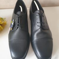 Scarpe Derby Uomo Vera Pelle Tg. 42 Made in Italy
