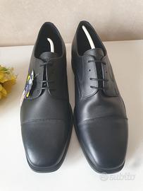 Scarpe Derby Uomo Vera Pelle Tg. 42 Made in Italy