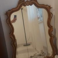 Specchiera dorata, rococò del 700 in legno.