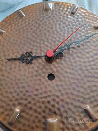 orologio funzionante  rame martellato vintage 28 c