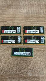 Lotto Ram notebook DDR5 PC5 da 16gb