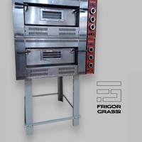 Forno pizzeria GAS 2 camere con supporto