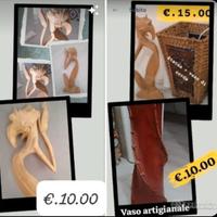 Oggetti etnici Statua+due vasi