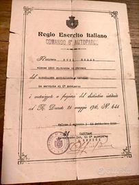 Documenti storici guerra