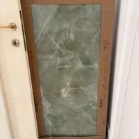 4 piastrelle effetto marmo / onice verde 60x120 cm