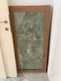 4 piastrelle effetto marmo / onice verde 60x120 cm