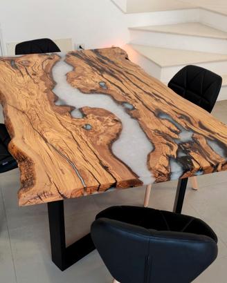 🌿 Tavoli in legno e resina 