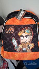 zaino scuola elemntare piu astuccio 3 zip 