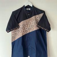 Camicia uomo cotone ricamo fiori M