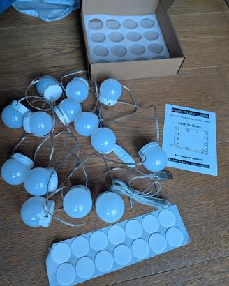 Kit 14 Luci LED Specchio Trucco Akynite -Hollywood