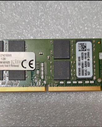 Banco RAM Kingston 8gb DDR4 So-Dimm