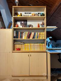 Libreria doppia con sportelli