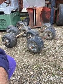 Ruote piene e assale per trenini raccolta frutta