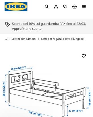 Lettino per bambini