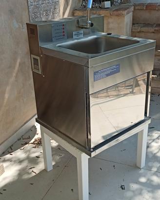 Lavandino INOX monoblocco completo di rubinetteria
