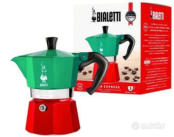 Bialetti Caffettiera Moka Express Tricolore