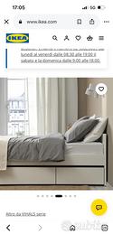 Letto Ikea una piazza e mezza bianco con cont