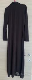 Elegante e versatile soprabito/cardigan lungo nero