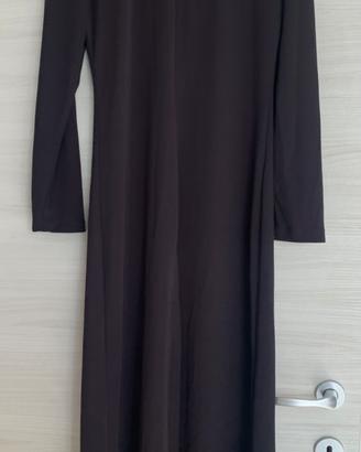 Elegante e versatile soprabito/cardigan lungo nero