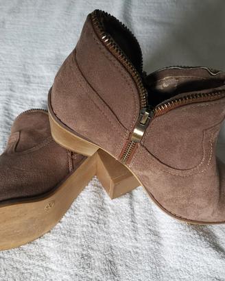 stivaletto camoscio tg. 37  donna