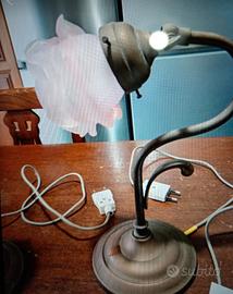 Coppia di abjiour in bronzo e vetro di Murano vint