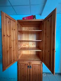TAVOLO + PANCA ANGOLARE + DISPENSA IN LEGNO