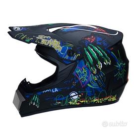 Casco integrale stile motocross per MTB taglia S