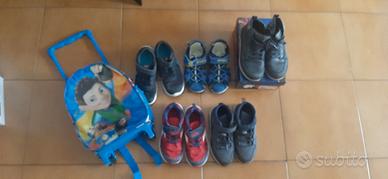 Lotto scarpe e trolley bimbi