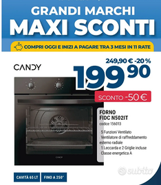 Forno incasso candy 60cm