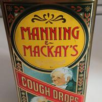 Antica scatola latta "Manning MacKay's Cough Drops