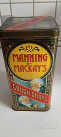 Antica scatola latta "Manning MacKay's Cough Drops
