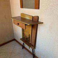 CONSOLE CON SPECCHIO E ATTACCAPANNI STILE SVEDESE