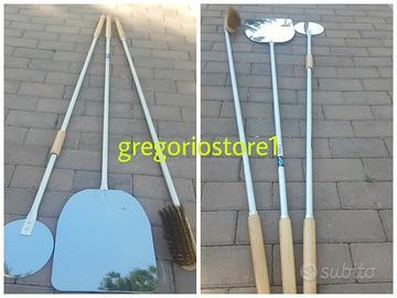 KIT PALEset pala inox PER PIZZA FORNO A LEGNA 3 P