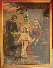 Quadro stampa oleografica La Sacra Famiglia