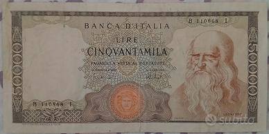 50000 lire Leonardo 