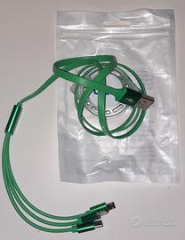 adattatore/cavo di ricarica USB a 3 uscite-1m-2pz)