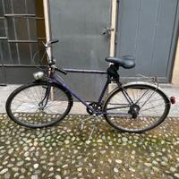 Biciletta con pompa e catena