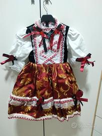 vestito carnevale bimba piccola tarantella tg 0 