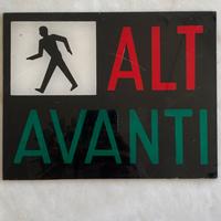 Insegna semaforo targa cartello epocs vintage