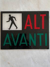 Insegna semaforo targa cartello epocs vintage