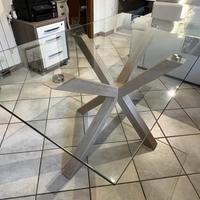 Tavolo Semeraro modello TENACE acciaio e vetro